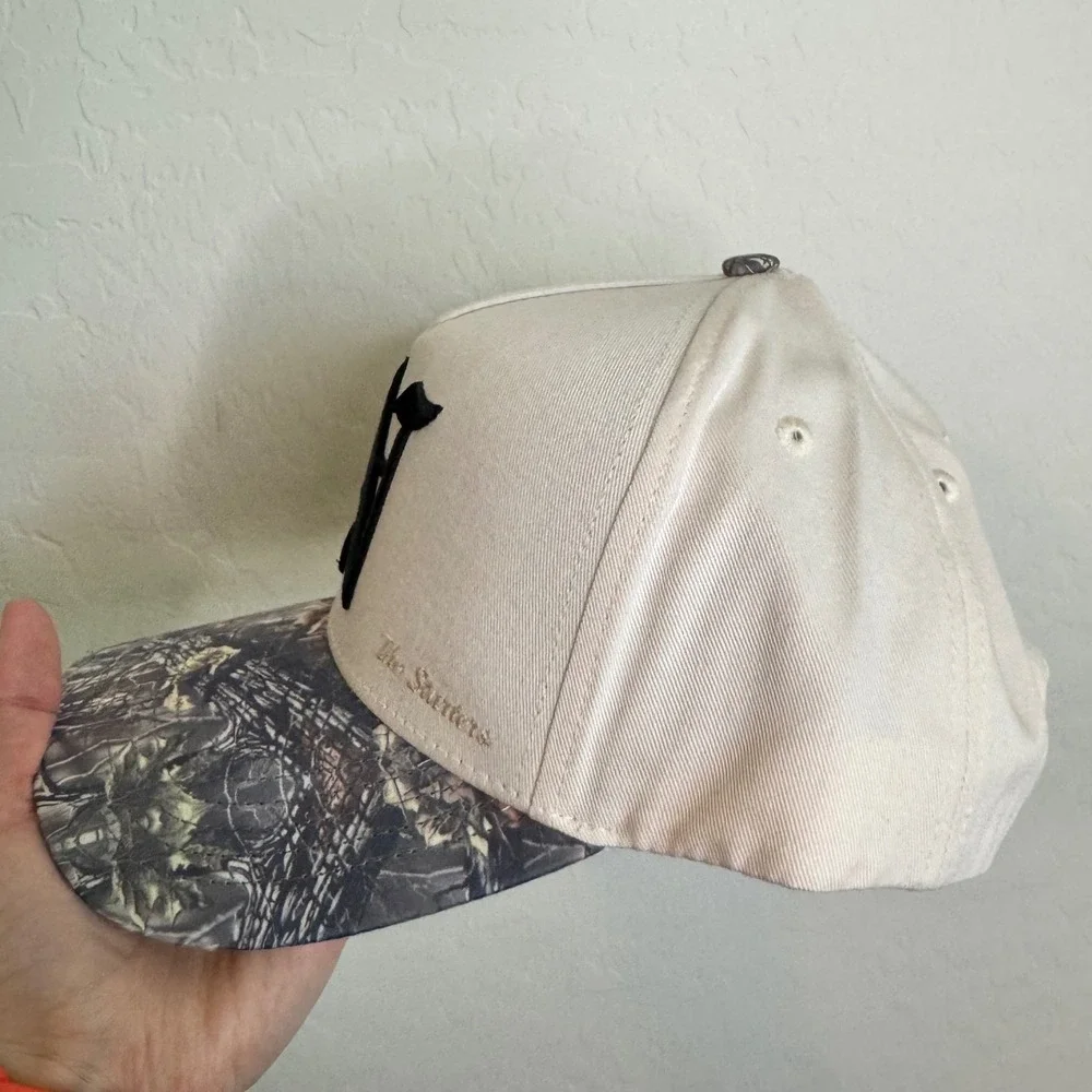 Woodn Grail Snapback Hat Cream Realtree Camo Old English N the Starters Mens